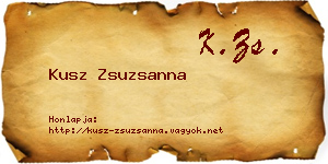 Kusz Zsuzsanna névjegykártya