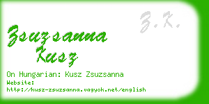 zsuzsanna kusz business card